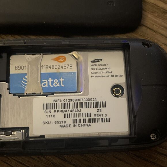 Samsung SGH A107 - Gray & Black Cellular Phone AT&T - Picture 3 of 7